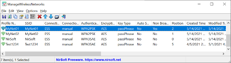 Manage Wireless Networks Tool For Windows 10