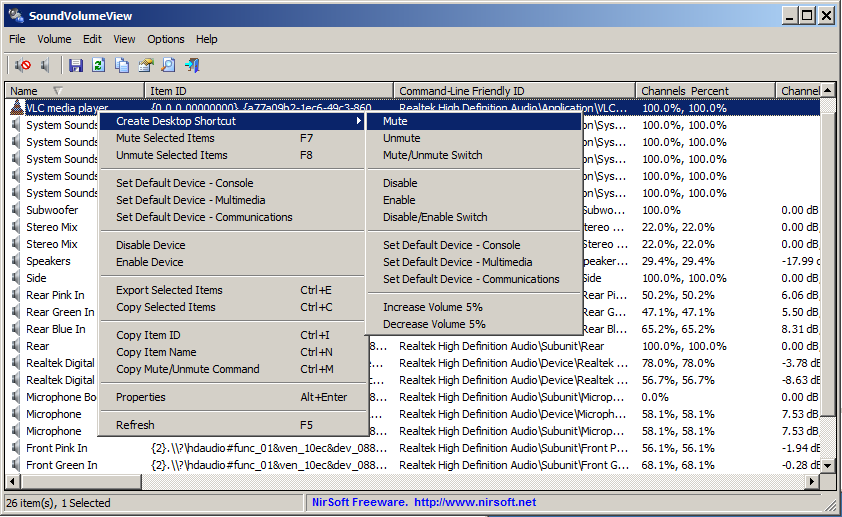 NirBlog » Blog Archive » Create shortcut to mute, unmute, or change