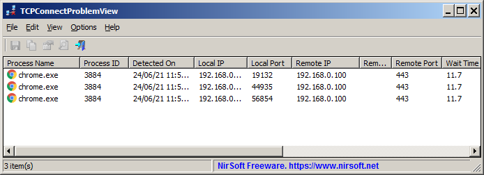 tcp log view